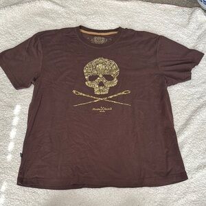 Y2K 90’s Marc Ecko Brown Skull Graphic Short Sleeve Tee